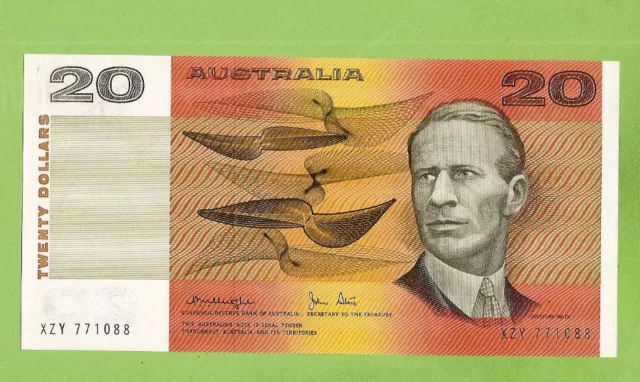 #D299. Unc 1979 Australian  Knight/Stone  Paper $20 Banknote  #Xzy 771088