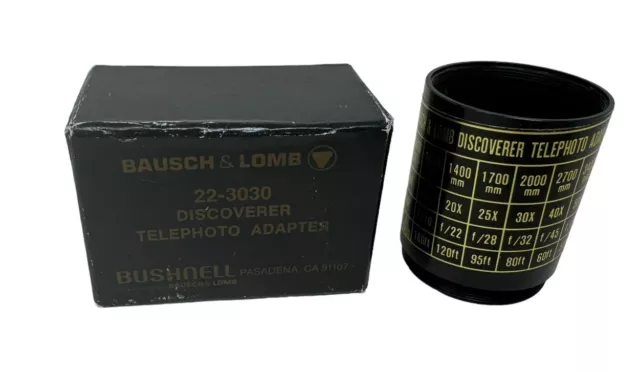 Bausch & Lomb 22-3030 Discoverer Telephoto Adapter Vintage Photography