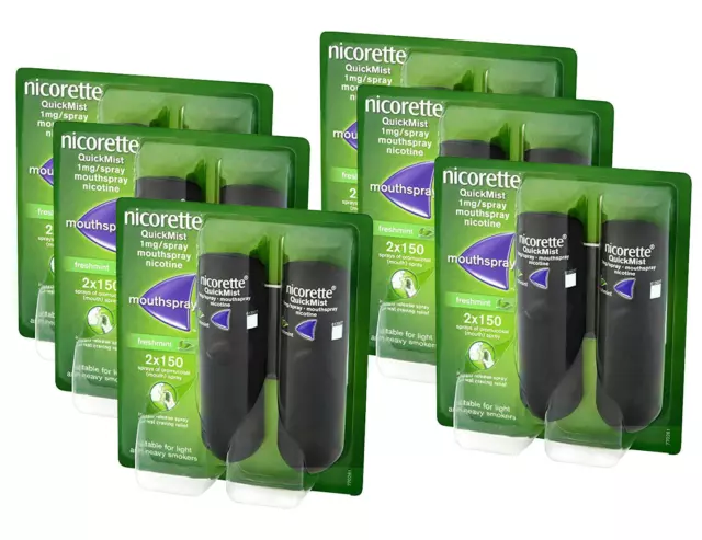 Nicorette QuickMist 1mg Mouthspray Freshmint Duo - 1/2/3/4/5/6 Pack