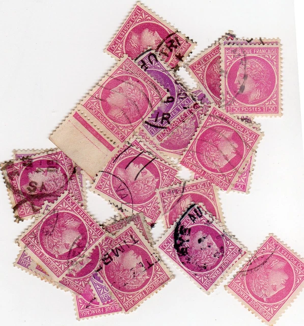 Lot De 100 Timbres Anciens De France – Avant 1946 • Timbres Variés Qualité TTBE