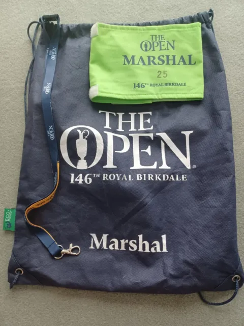 146th British Open Marshall Draw String Bag. Arm Band. Lanyard