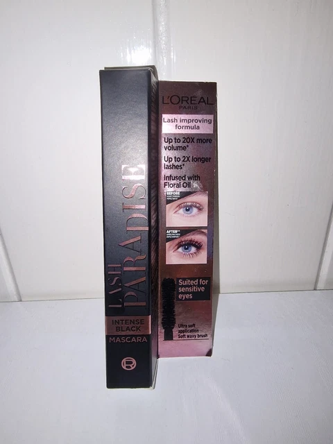 Rímel enriquecido con aceite de ricino L'Oreal Paris Lash Paradise negro intenso caja de 6,4 ml