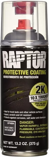 4 x UPOL Raptor *BLACK* Truck Bed Liner 2K Aerosol U-POL 400ml Coating 3