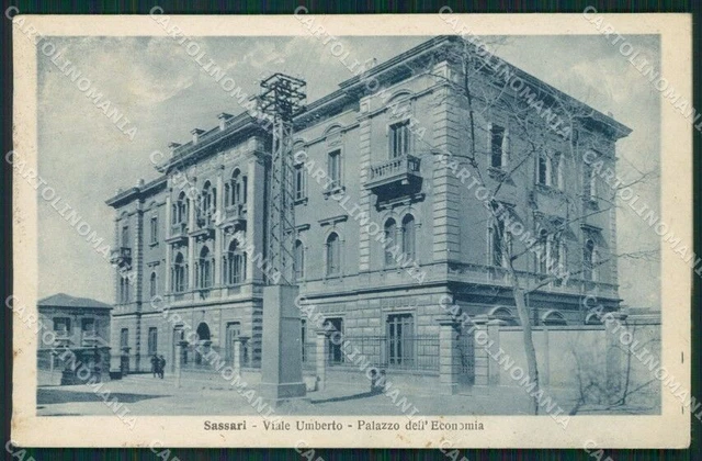 Sassari Città Palazzo dell'Economia ABRASA cartolina QT2376