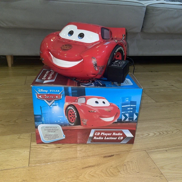 DISNEY CARS LIGHTNING Mcqueen CD Player AM/FM Radio BoomBox BNIB