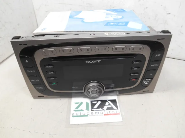 Ford 6000 Lecteur CD, Argent Ford S-MAX Voiture Stéréo Autoradio Avec Code  Radio