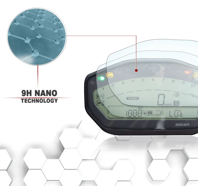 Pellicola Protettiva Display Ducati Supersport 900 - Nano Glass 9H, Antigraffio E Antiriflesso - Foto 7