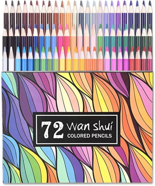 72 Colored Pencils - Professional Grade 72 Vibrant Color Pre-Sharpened Colored P