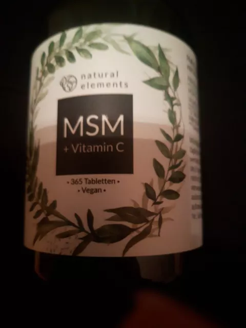 MSM 2000mg mit Vitamin C pro Tagesdosis Methylsulfonylmethan  - 365 Tabletten