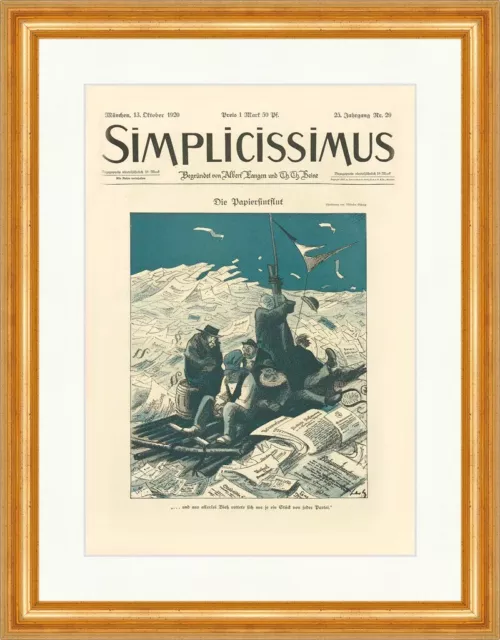 Titelseite der Nummer 29 von 1920 Wilhelm Schulz Sintflut Simplicissimus 1298