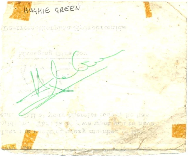 Hughie Green signed autograph page 1950s English TV presenter Opportunity Knocks