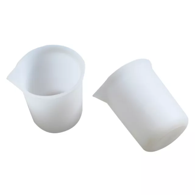 2pcs klare Messbecher 100ml messbecher silikon absolvierte Tassen Skala Becher 2