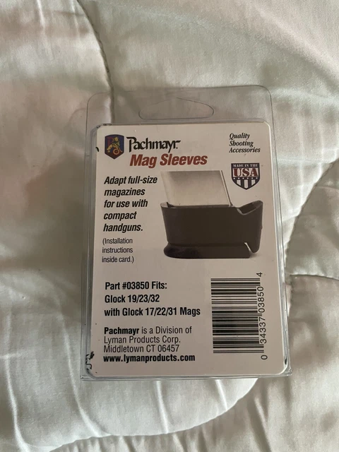 Pachmayr 03852 Mag Sleeve Fits Glock 26/27 For Glock 19/23 Mags – Black Finish