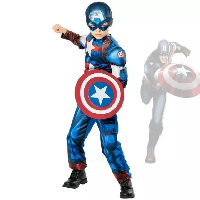 Jungen Captain America Kostüm Marvel Avengers Kind Superheld Kostüm Outfit