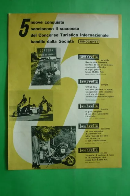 Lambretta Innocenti Advertising 1 Page Original 1953 Concorso Tour 5