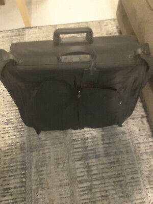 TUMI  Black Ballistic Nylon Rolling Wheeled Travel Luggage Garment Bag used 1x