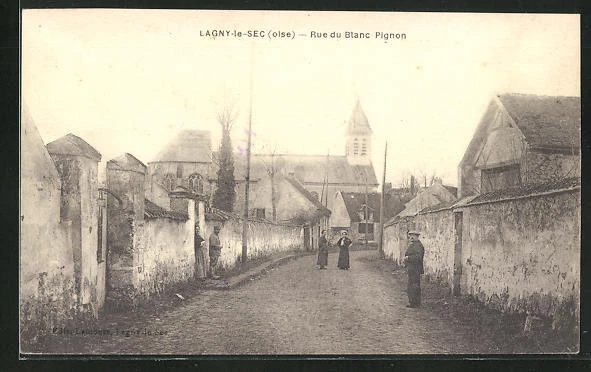 CPA Lagny-le-Sec, Rue du Blanc Pignon