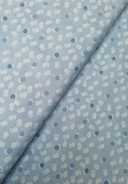 Tranquility Floret - Blue - Makower 100% Cotton Fabric Craft Quilting Material
