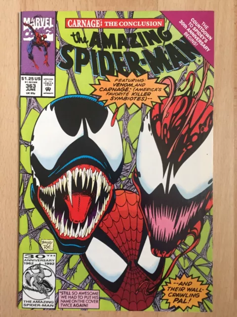 The Amazing Spider-Man #363 Marvel Comics 1992 Spiderman Carnage Venom
