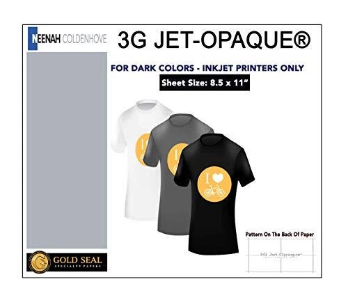 Neenah Coldenhove 3G Jet-Opaque Iron On Heat Transfer Inkjet Papers for Dark ...