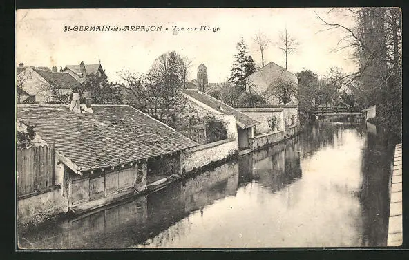 CPA St-Germain-les-Arpajon, Vue sur l´Orge 1933