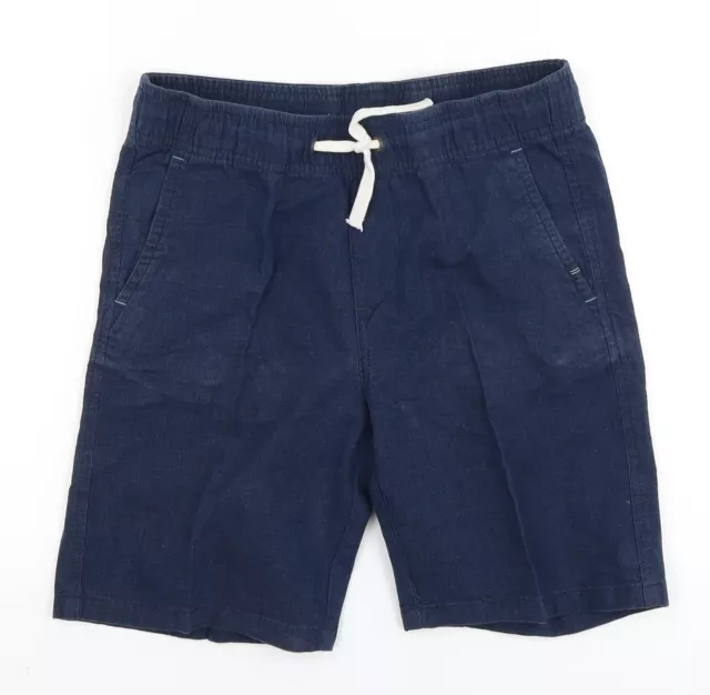 H&M Boys Blue Cotton Chino Shorts Size 9 Years Regular