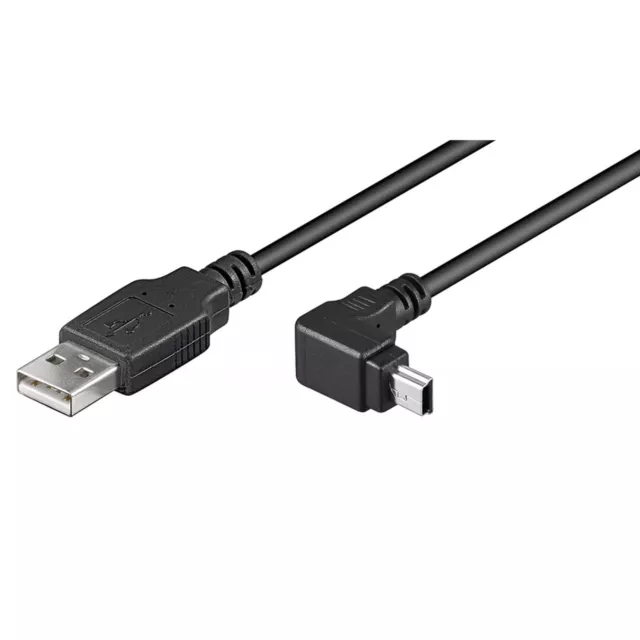 Câble adaptateur USB vers mini-USB 1,8m (coudé type 5) USB 2.0 480 mbit/s cuivre