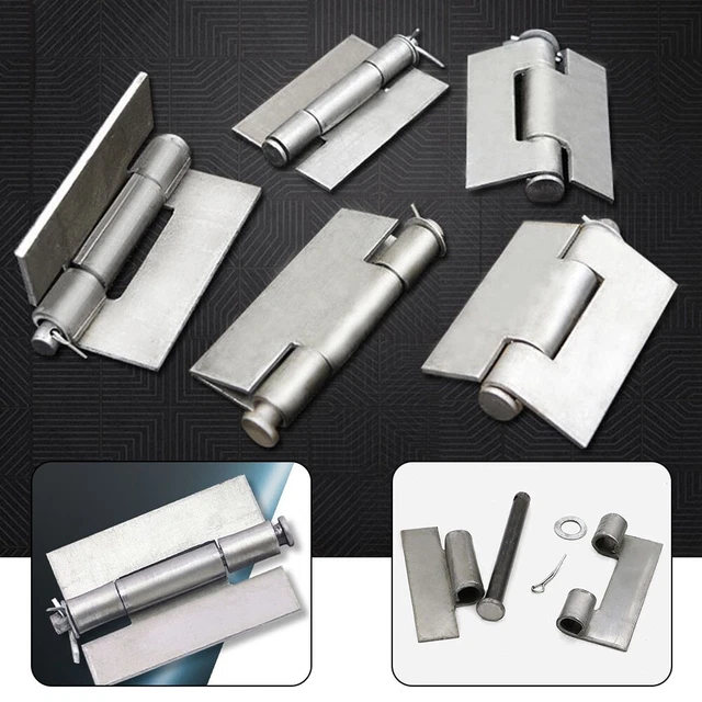 Practical Butt-welding Hinge Welded Hinge 2PCS Flat Steel Heavy Metal Iron