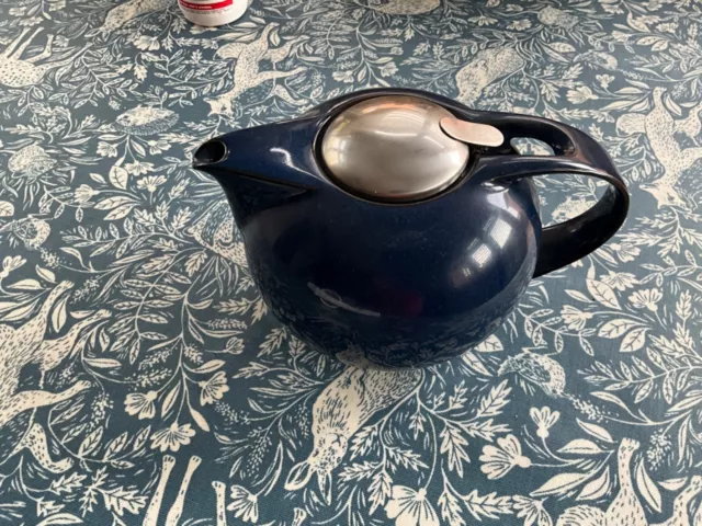 Ceramic Teapot With Filter Blue