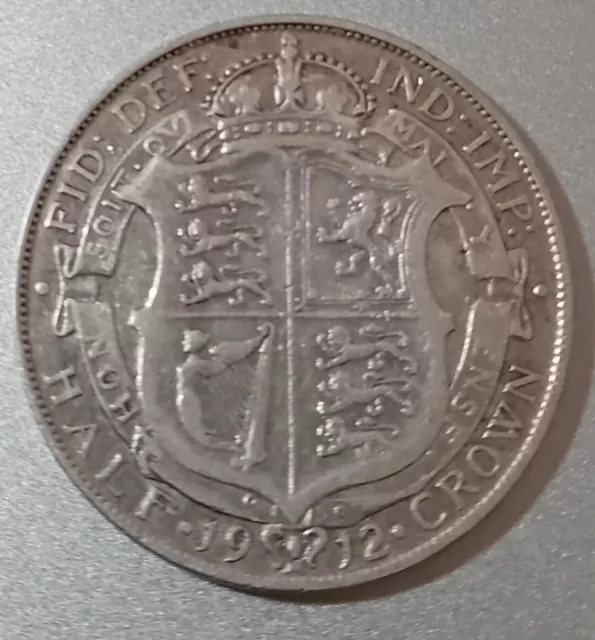 1912 Half Crown  - George V - Silver .925