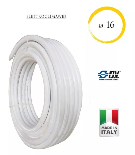 Tubo Multistrato Rivestito Diametro 16 Pex/Al/Pex Rotoli Da 10 20 30 40 50 Metri