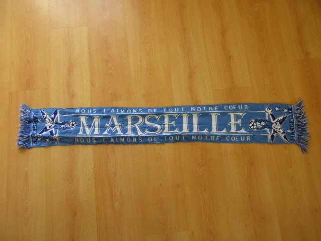 Maillots De Foot Vintage / Rétro - The Football Market - Echarpe De Football Vintage Olympique Marseille Officiel Maillots Foot Retro The Market 998