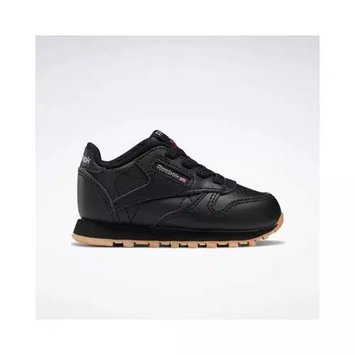 Reebok Toddler Boy's Classic Leather [ Black/Gum ] Fashion Sneakers - V69625