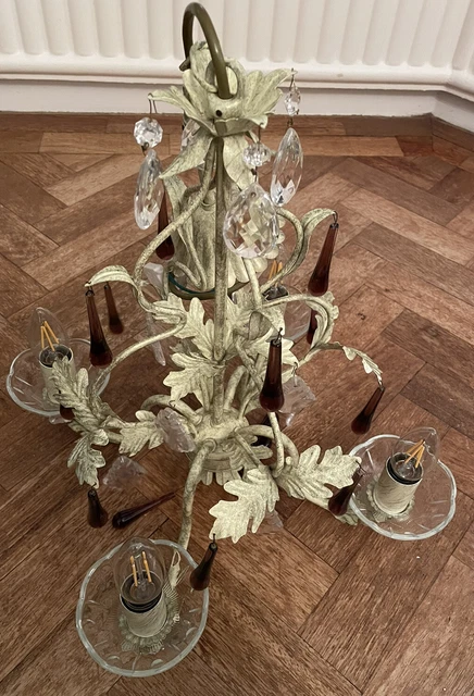 Gorgeous Shabby Chic Vintage Chandelier Light Fitting