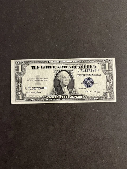 1935E $1 Silver Certificate Uncirculated Unc Fr 1614 Block Lh