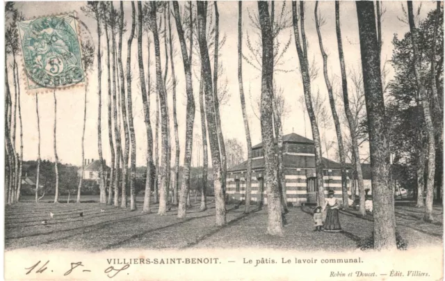 CPA-Carte Postale -France-Villiers-Saint-Benoît- Le Patis Le lavoir communal VM