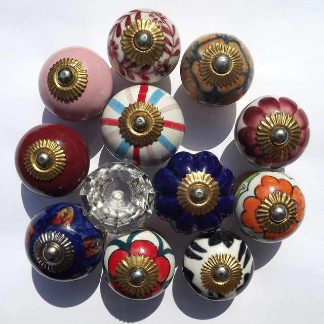 Porcelaine Céramique Placard Chine Porte Boutons 12 Types Verre Poignées de Et