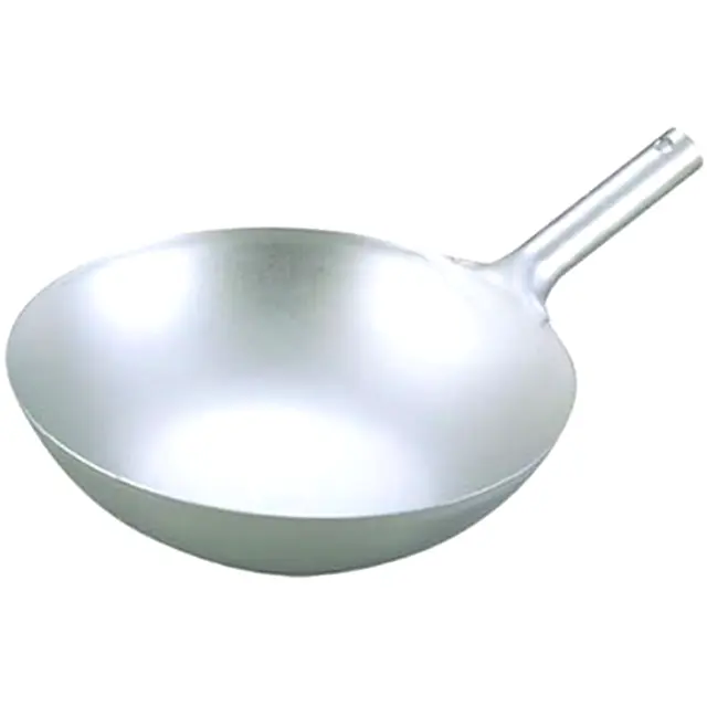 EBM Pure Titanium Super Light Chinese One-handed Wok 33cm Silver