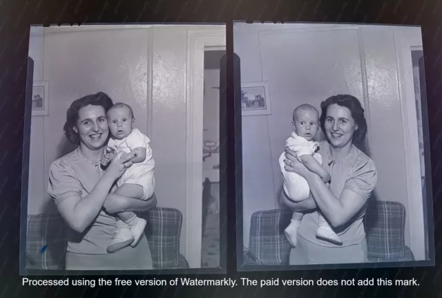 Famous Photographer 2 1943 V Mail Baby Wwii Maguire Negative Lot Scarce