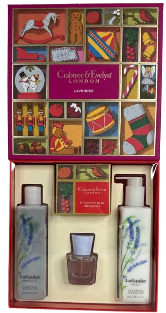 Crabtree & Evelyn Lavender EDT  Shower Gel Body Lotion Boxed Gift Set Brand New
