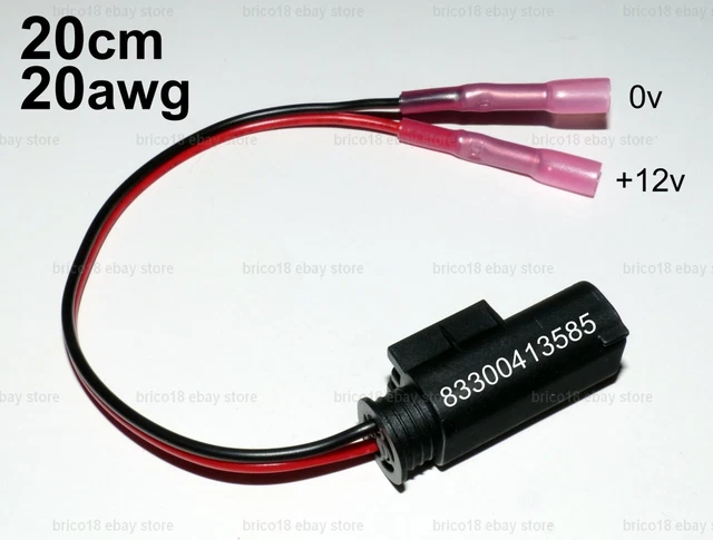 BMW Accessory Plug Cable 20cm/20awg/2pin - R1200 R1250 GS F800 F850 K1600 RS RT