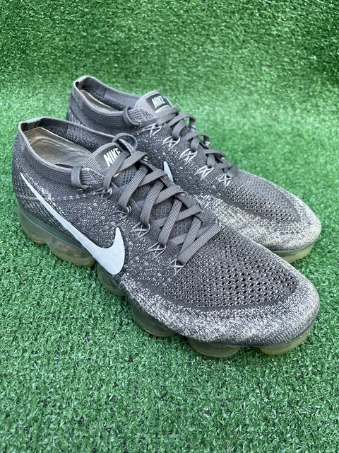 NIKE AIR VAPORMAX ASPHALT GREY PURE PLATINUM WHITE 9.5 FLYKNIT 849558-002 No Box