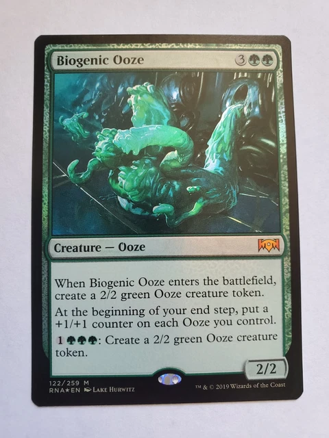 Biogenic Ooze 1x FOIL RNA MTG Ravnica Allegiance Mythic MINT green Biogenic Ooze 1x FOIL RNA MTG Ravnica Allegiance Mythic MINT green