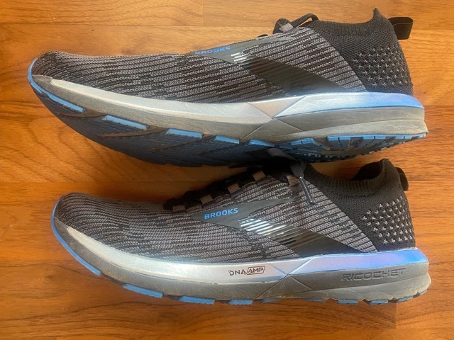 brooks laufschuhe herren 43, schwarz mit blauem Logo - gebraucht wie neu