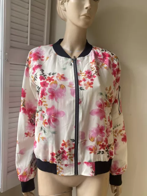 Sanctuary Bomber Floral Jacket Sz L