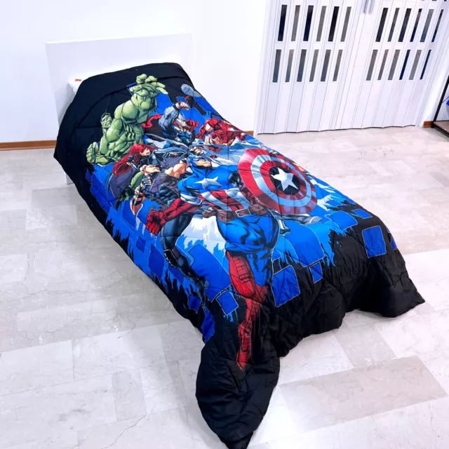 Marvel Avengers Colcha Edredón de Invierno 180x260cm Cama Individual Superhéroes