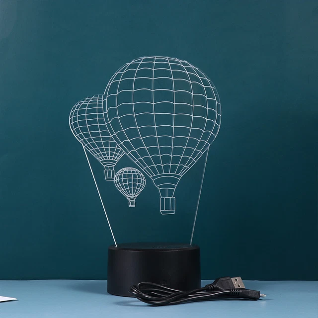 Ilusión óptica luz nocturna lámpara sensible al tacto decoración bebé