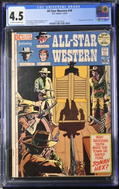 All-Star Western 10 (CGC 4.5) 1st appearance of Jonah Hex 1972 DC Comics W102