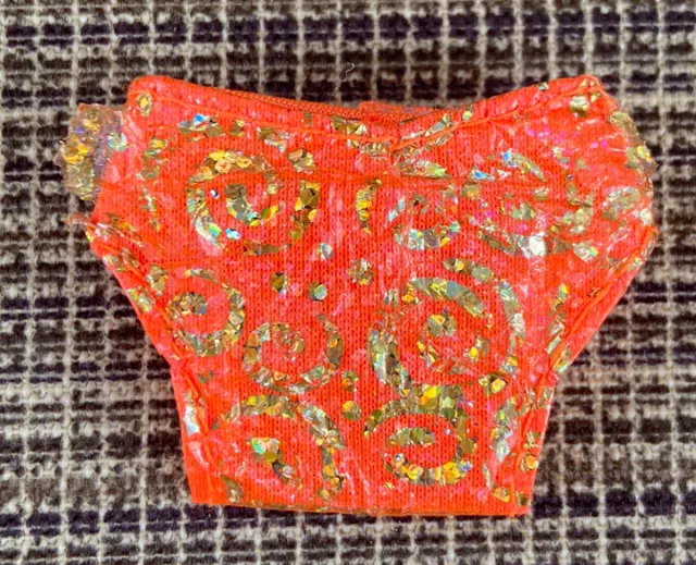 1996 Hula Hair Barbie ORANGE & GOLD SWIMSUIT BIKINI BOTTOM #17047