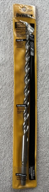 DeWalt DW5236 Rock Carbide Hammer Drill Bit 1/2" No Spin Shank